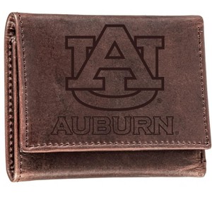Evergreen NCAA Auburn Tigers Brown Leather Trifold Wallet Officially Licensed with Gift Box - 1 of 1