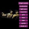 vidaXL Gold Reindeer and Sleigh Christmas Decoration - 100 LEDs, Indoor/Outdoor - All-Weather Mesh, Metal Frame - Multiple Lighting Effects - 3 of 4
