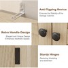 Storage cabinet with 4 doors and adjustable shelves, 71 inches, suitable for bathroom, dining room, laundry room - 3 of 4
