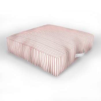 Emanuela Carratoni Old Pink Stripes Outdoor Floor Cushion - Deny Designs