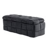 NicBex Modern 43.7" Velvet Storage Bench with Wood Frame for Bedroom and Entryway - 3 of 4