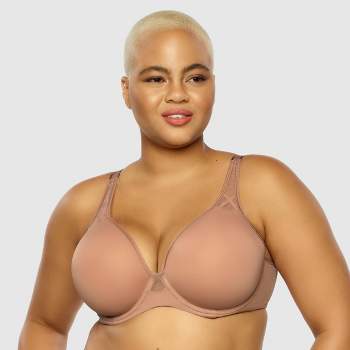 Paramour Women's Plus Size Lotus Embroidered Unlined Bra - Rose Tan 42DD
