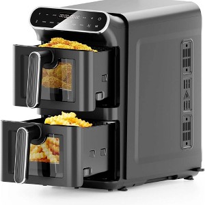 WhallPro 12QT 2-Basket Air Fryer with DualZone – Independent Cook, 9+4 Cooking Presets, Visible Windows, One-Touch Smart Control, 1560W - 1 of 4