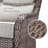 POCASSY Outdoor Swivel Rocker Patio Swivel Chairs Set of 2, 6" Thick Cushions All Weather Brown Wicker Swivel Glider Chairs with High Back for Porch - 4 of 4