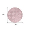 Pink And Ivory Geometric Washable Indoor Outdoor Area Rug - 3 of 4