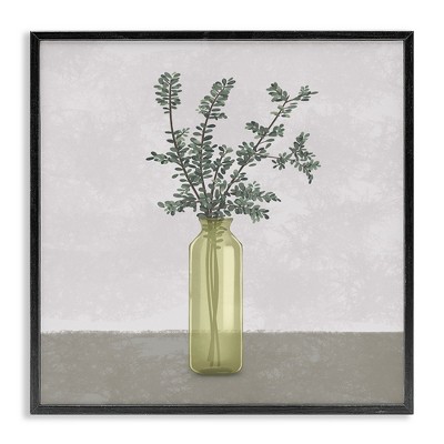 Stupell Industries Plant in Vase Neutral Grey Design, 17" x 17"