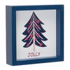 Christmas Noel Jolly Joy Tree Sign Set of 6 MDF 6" Square Holiday Decor by Melrose - 2 of 4