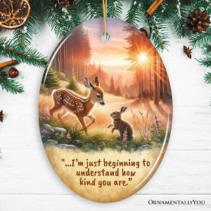 Kindness in Your Heart Ornament, Bambi's Gentle Lesson Christmas Gift| OrnamentallyYou - 1 of 4