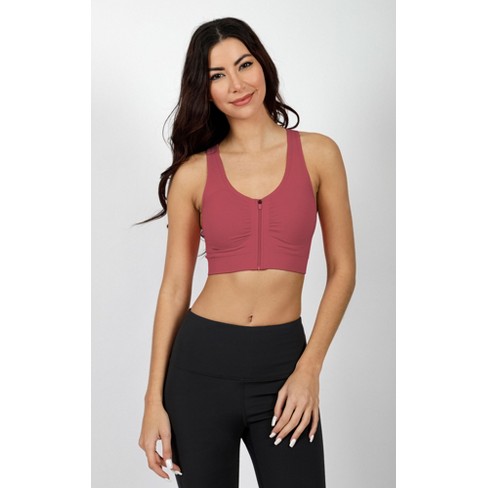 90 Degrees by Reflex 90 Degree By Reflex Zip Front Sports Bra Red Size M -  $17 (57% Off Retail) New With Tags - From Joe