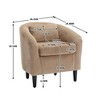 NicBex Corduroy Barrel Accent Chair,Upholstered Living Room Chairs with Curved Backrest and Pillows,Cozy Armchair,Accent Chairs for Living Room - 3 of 4