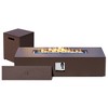 UPHA 56-inch Outdoor Rectangular Fire Pit Table Propane for Outside Patio with Tank Cover - 2 of 4