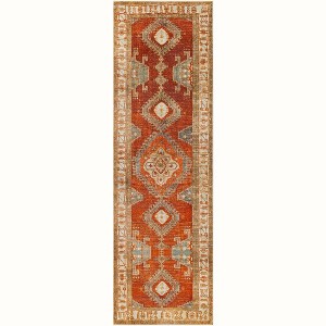 Mark & Day St Elmo Washable Woven Indoor Area Rugs Bright Orange - 1 of 4