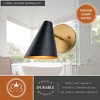 Vaxcel Pryce 1 - Light Sconce in  Matte Black/Satin Brass - 3 of 4