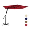 Mondawe 10 ft. Square Cantilever Outdoor Market Umbrella 360-Degree Swivel With Base Stand Included - 4 of 4