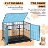 Heavy Duty Dog Crate, 48 Inch Dog Crate with Double Door, 360° Lockable Wheels and Removable Tray - 4 of 4