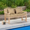 Aoodor 59" Tufted Porch Swing Cushions, Outdoor Swing Replacement Cushion 2-3 Seater with Backrest and 2 Pillows, Water and Fade Resistant - 3 of 4