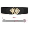 INSPIRE CHIC Women's Elastic Wide Belts Metal Buckle Stretchy Dress Waist Belts - 3 of 4
