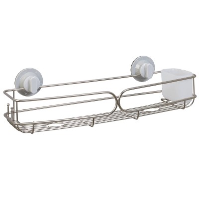 Zenna Home Satin Chrome Steel 2-Shelf Hanging Shower Caddy 16-in x