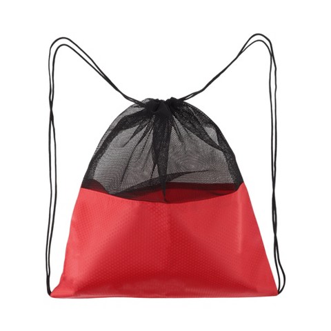 Unique Bargains Drawstring Backpacks Polyester Red 1 Pc