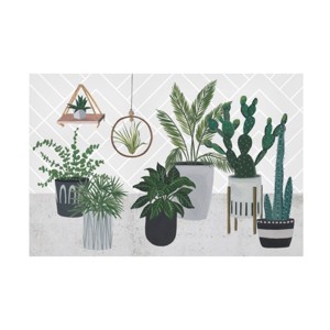 Trademark Fine Art 12" x 19" Melissa Wang 'Family Portrait III' Unframed Wall Canvas: Modern Botanical Artwork, Horizontal Layout - 1 of 4