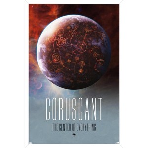 Trends International Star Wars: Coruscant - Visit Coruscant by Russell Walks 23 Framed Wall Poster Prints - 1 of 4