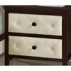Vynxaria Cherry Espresso Nightstand - 2 Designed Drawers, MDF with Birch Veneer, Modern Bedroom Furniture - 3 of 4