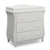Delta Children Lancaster 3 Drawer Dresser with Changing Top and Interlocking Drawers, Bianca White - 2 of 2