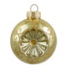 Northlight 6ct Gold 2-Finish Retro Reflector Glass Christmas Ball Ornaments 2.75" (70mm) - 3 of 4
