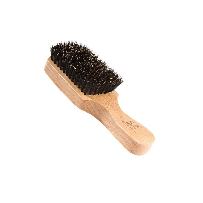 Bass Brushes - Men's Hair Brush Wave Brush 100% Pure Premium  Natural Boar Bristle FIRM Genuine Natural Wood Handle Classic Club/Wave Style Oak Wood, 3 of 4