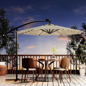 10ft Offset Patio Umbrella, Cantilever Umbrella with Easy Lift & Tilt Adjustment - 1 of 4