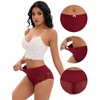 INSPIRE CHIC Women's Lace Trim High Waist Briefs Full-Coverage Lace Back Underwear Panties - 3 of 4