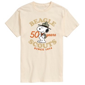Men's - Peanuts - Beagle Scout 50 Year Badge Short Sleeve Graphic T-Shirt - 1 of 4