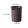 LunaLulinlk Brown kitchen trash can extra large trash can plastic round trash can - 4 of 4