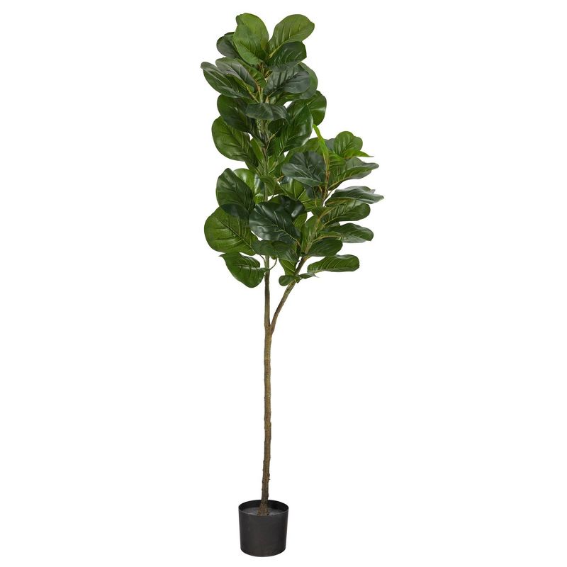 Nearly Natural 4.5’ Fiddle Leaf Fig Artificial Tree, 1 of 2