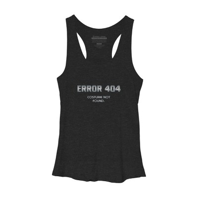 Women's Design By Humans Error 404 Costume not found, Halloween Design By InfaredDesigns Racerback Tank Top