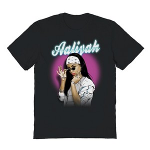 Aaliyah Men's Neon Spotlight 1 Short Sleeve Graphic Cotton T-Shirt - 1 of 1