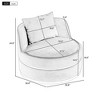 CAVINAS Accent Chair, 360 Degree Swivel Accent Chair Velvet Modern Upholstered Barrel Chair Over-Sized Soft Chair with Seat Cushion - 3 of 4