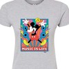 Women's - Disney - Mickey Music Is Life Fitted Graphic T-Shirt - 2 of 3