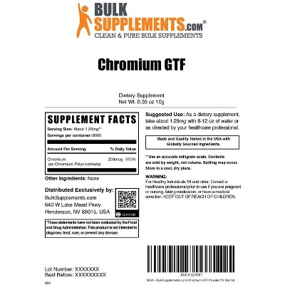 BulkSupplements Chromium GTF Powder