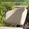 Luck Live Modern Patio Dining Chairs 2-Piece Outdoor Dining Armless Chairs Set,Off-white/Metal, which is suitable for multiple scenarios. - 4 of 4