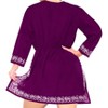 HAPPY BAY Women's Summer Vacation Beachwear Mini Bathing Suit Short Beach Holiday Dress Swimsuit Cover ups Medium-Large Purple Solid - 2 of 3