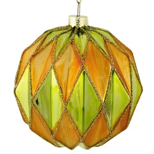 Cody Foster 3.5 Inch Midcentury Diamond Baubles Large Christmas Tree Ornament , Christmas Decor Honeycomb Waffle Mid-Century (1PC) - 1 of 4