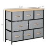 SEVOBAL Dressers 8 Drawer Fabric Chest of Drawers with Robust Steel Frame for Bedroom and Inviting Hallway, Gray, 11.75"*39.25"*31" - 4 of 4