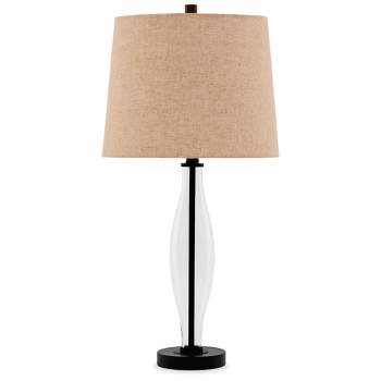 Signature Design by Ashley (Set of 2) Travisburg Table Lamps Clear/Black