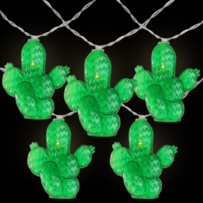 Northlight 10ct Battery Operated Prickly Pear Cactus Summer LED String Lights Warm White - 4.5' Clear Wire, 3 of 6