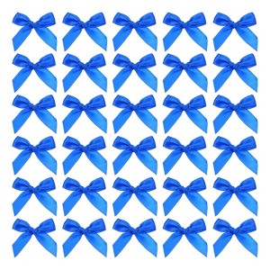 Unique Bargains Gift Packaging Accessories Mini Ribbon Bows for Fabric Craft DIY 50 Pcs - 1 of 4