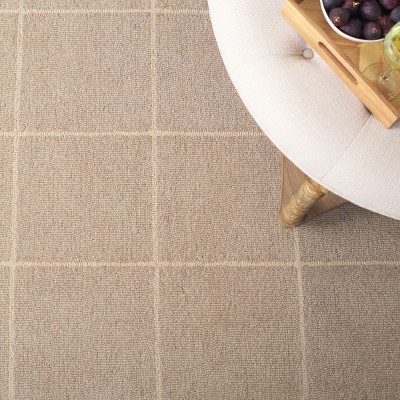 Ivory Hand-Tufted Wool and Synthetic Area Rug, 3' x 5'