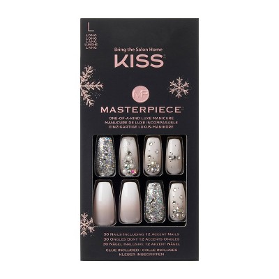 Kiss Masterpiece Limited Edition Fake Nails - White - 30ct