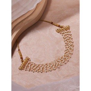 SOHI Women's Pearl White The Pebbles Collar Necklace - 1 of 4