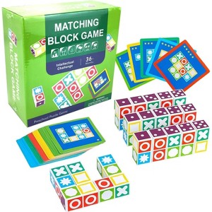 Wooden Puzzle Building Cubes Game for Adults and Kids 3+ All Ages; New Wave Logical Puzzle Match Games - 1 of 4